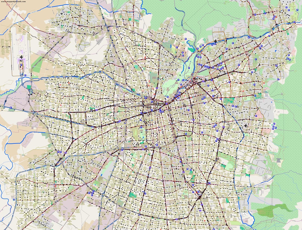 แผนที่เมืองซานดิเอโกชิลี