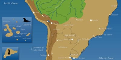 แผนที่ของชิลี andes ภูเขา