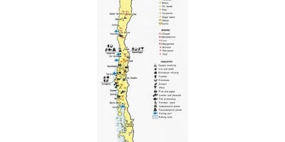 แผนที่ของ Chilean ท่าเรือ
